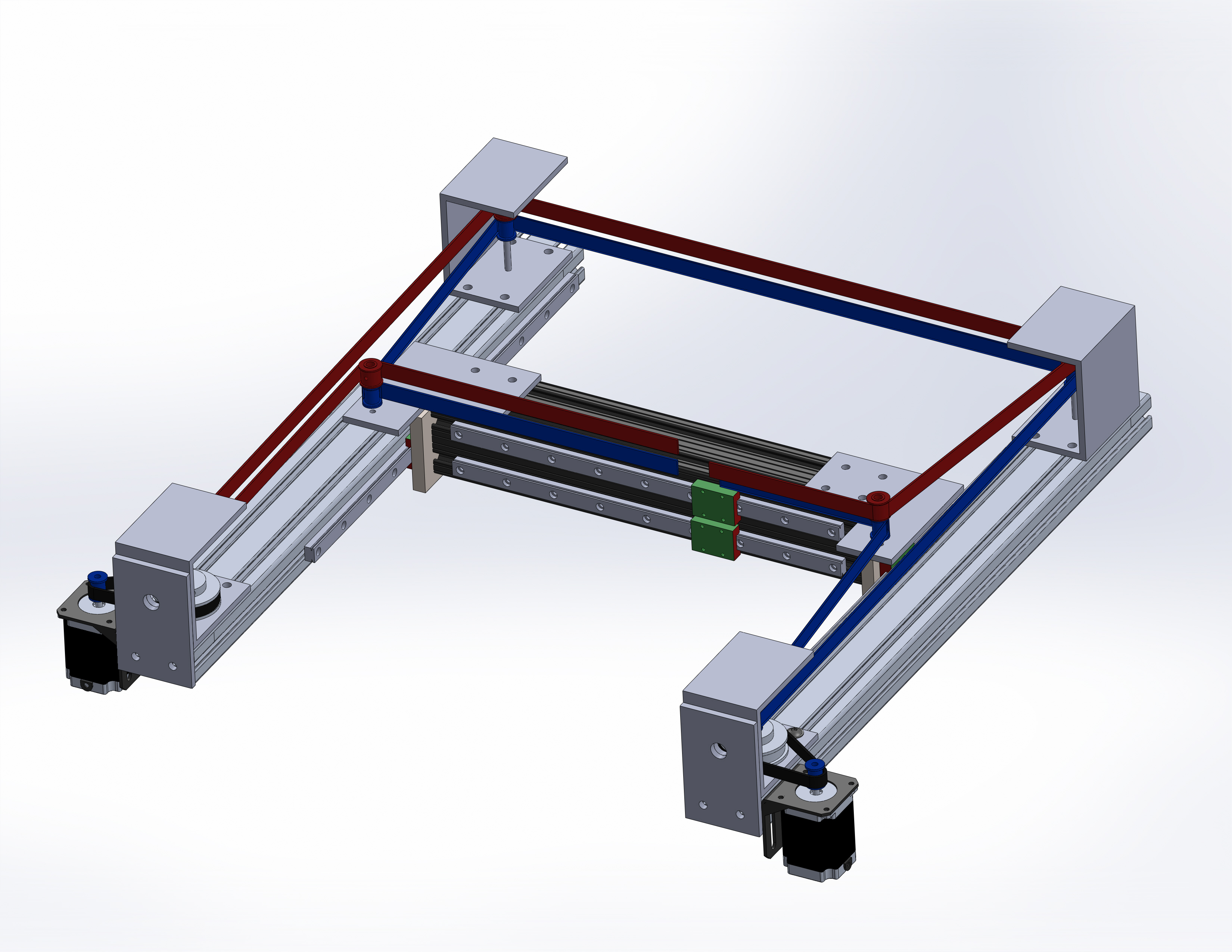 CoreXY Positioning System CAD - Isometric View