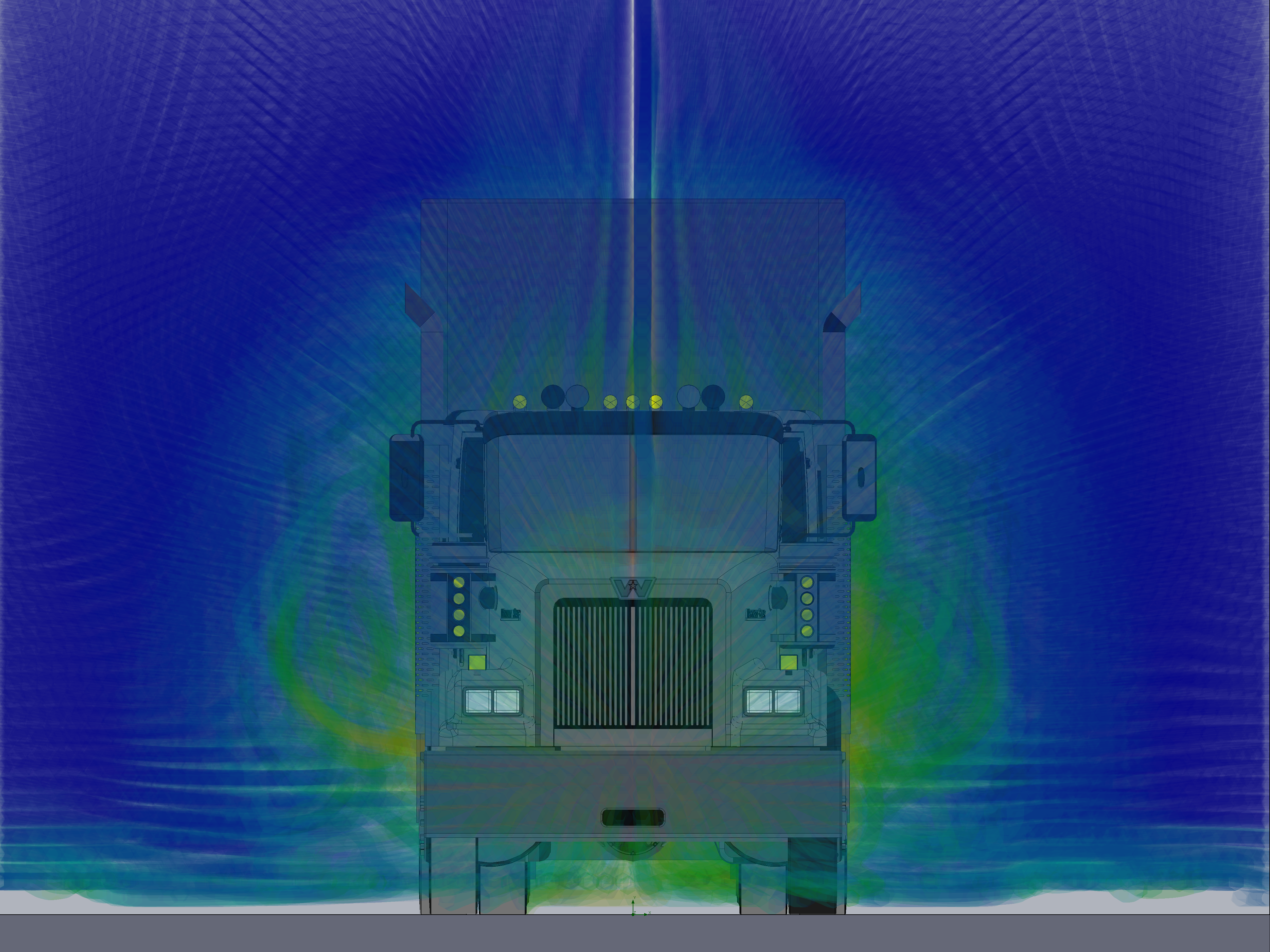 Stock Truck Flow Trajectory - Front View