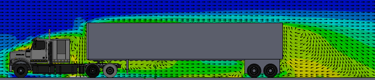 Stock Truck Flow Velocity Cut Plot - Side View