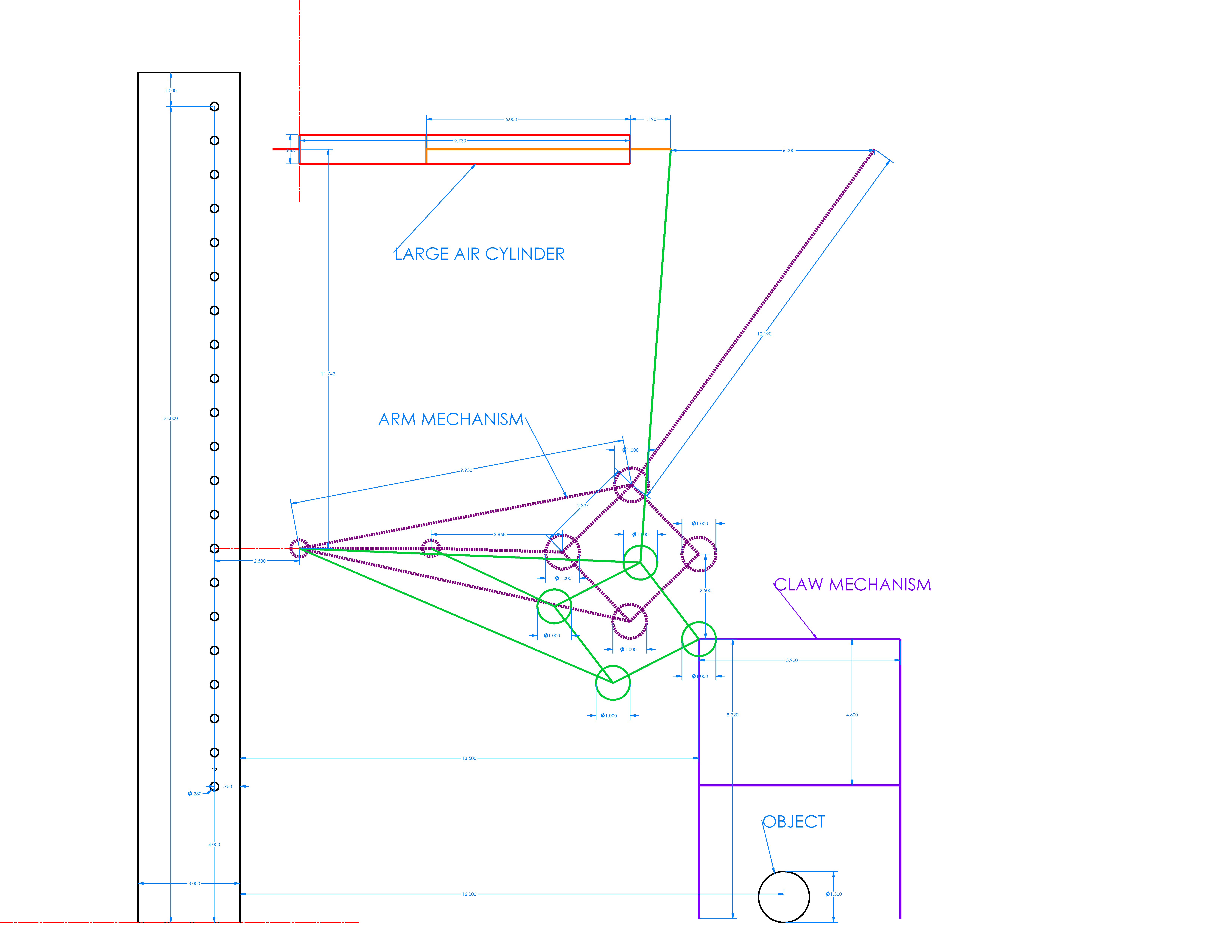 Arm Graphical Linkage Synthesis