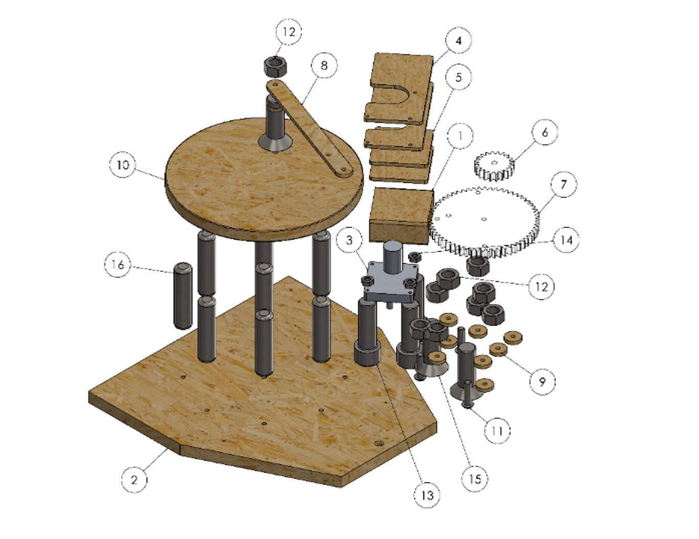 Base CAD - Exploded View