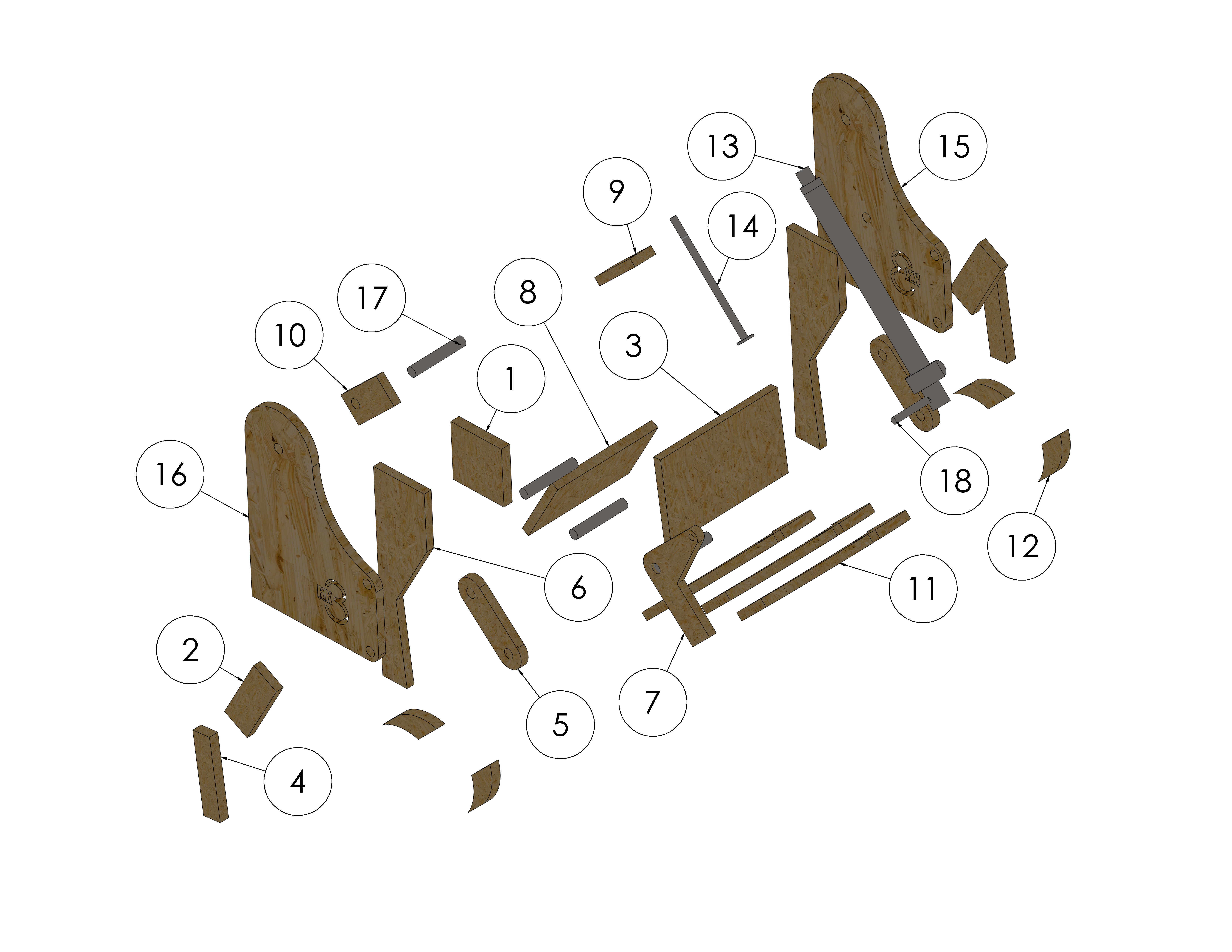 Claw CAD - Exploded View