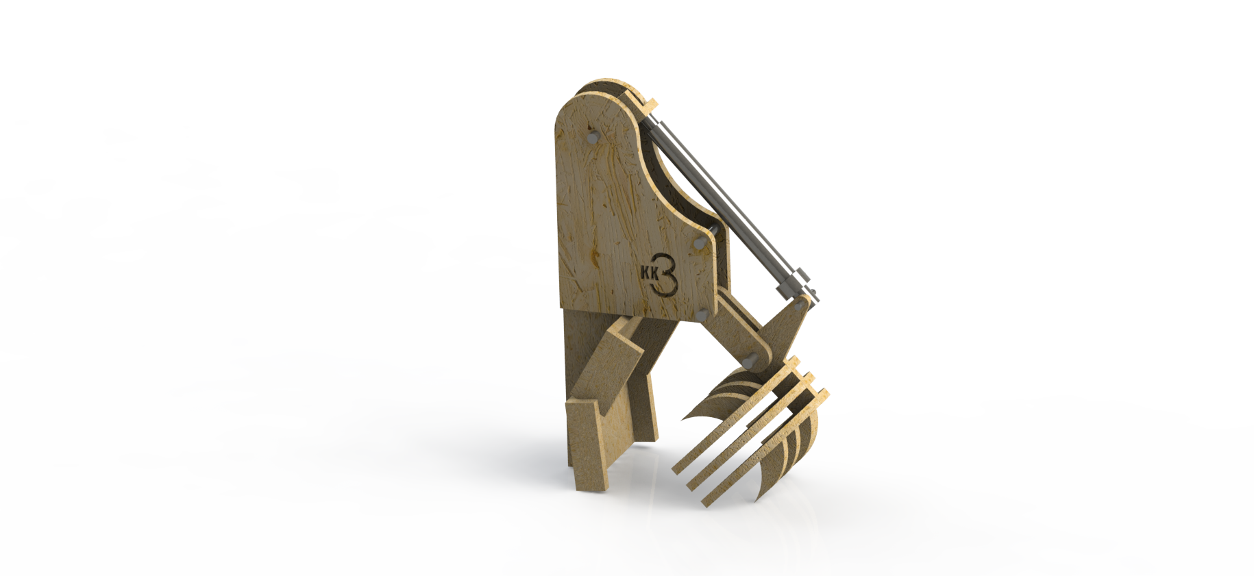 Claw CAD - Open Position Render