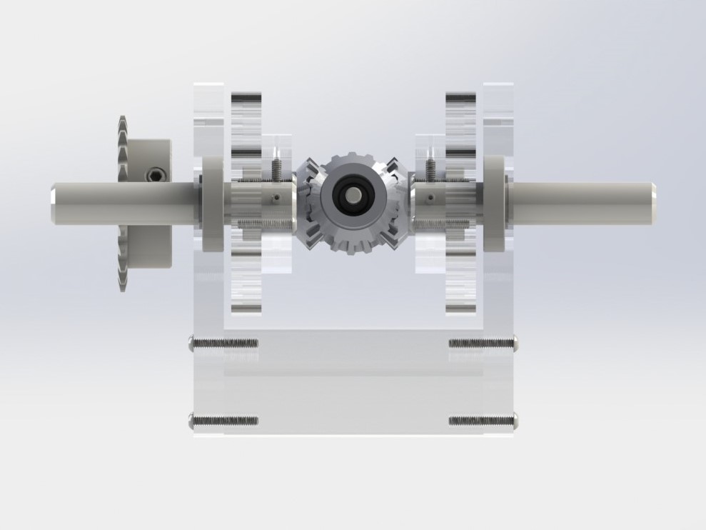 Differential Gearbox Render - Front View