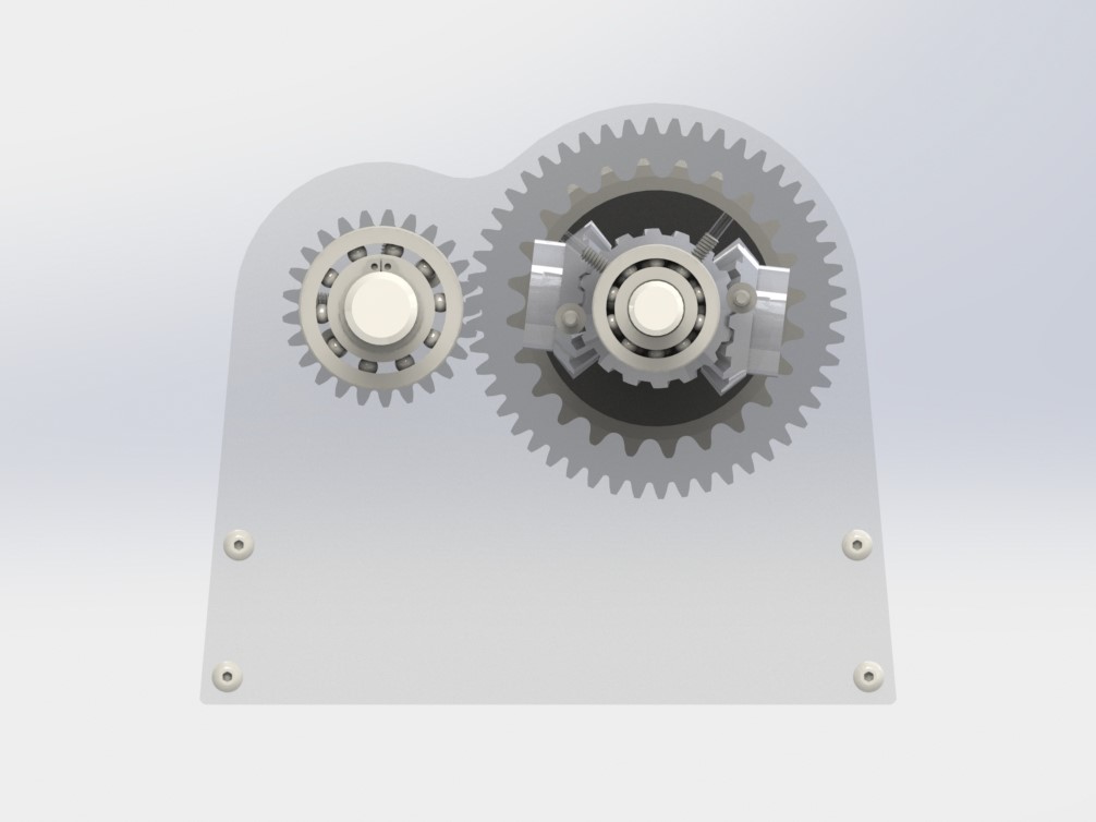 Differential Gearbox Render - Side View