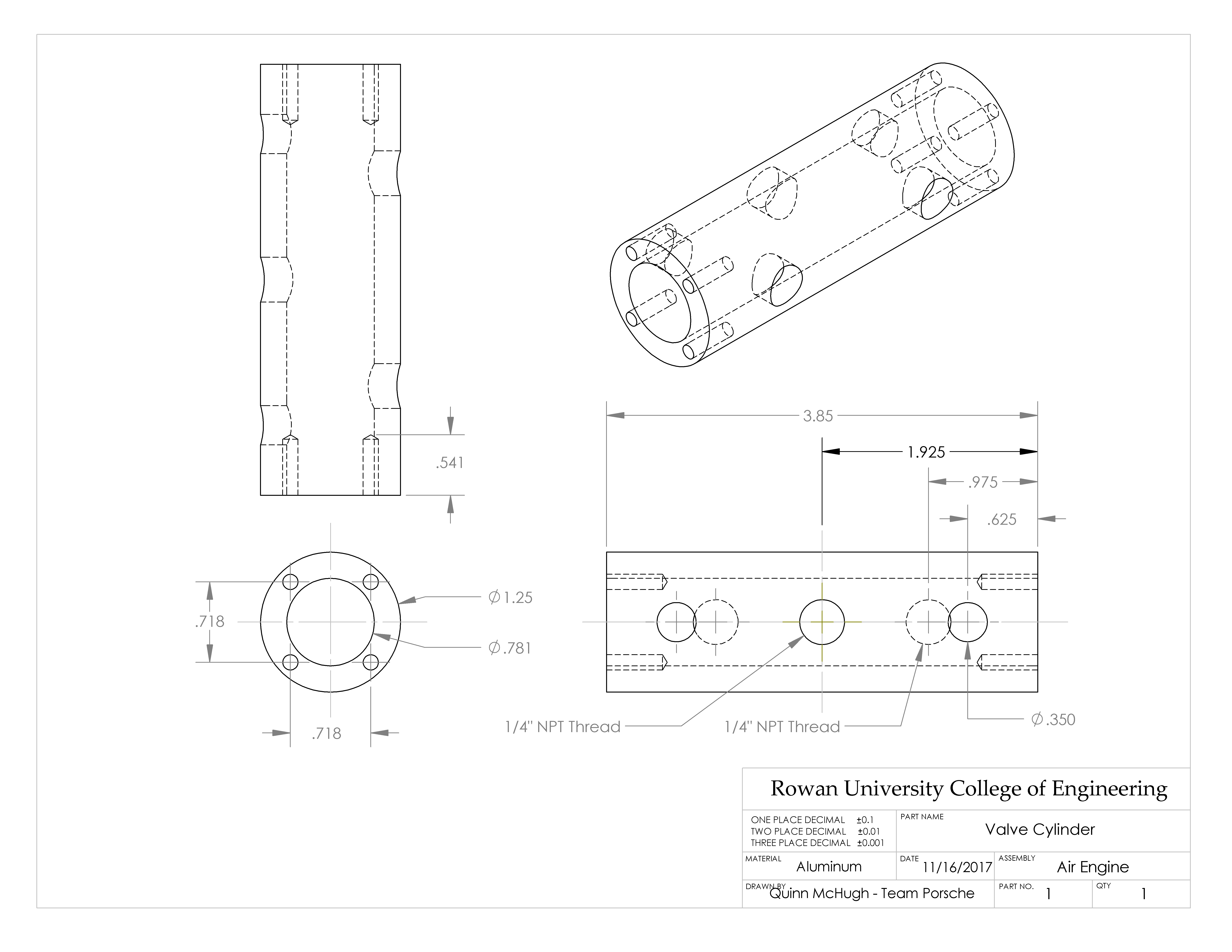 CAD Drawing - Valve Cylinder