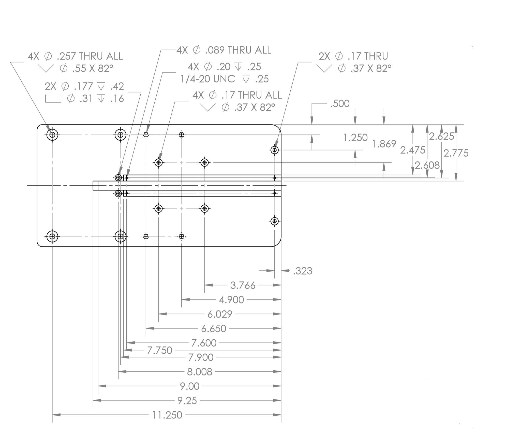 CAD Drawing - Base Plate