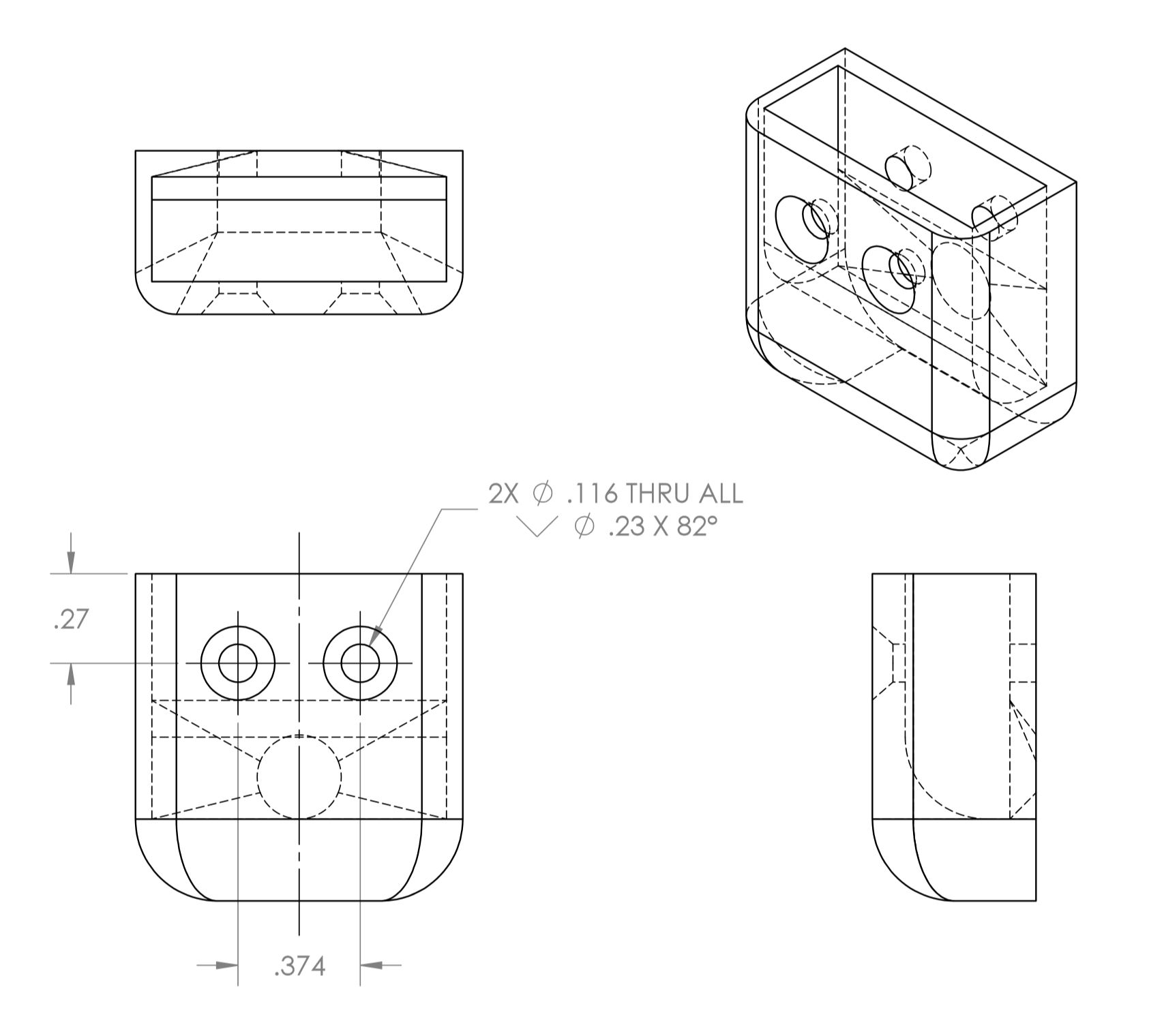 CAD Drawing - Limit Switch Housing