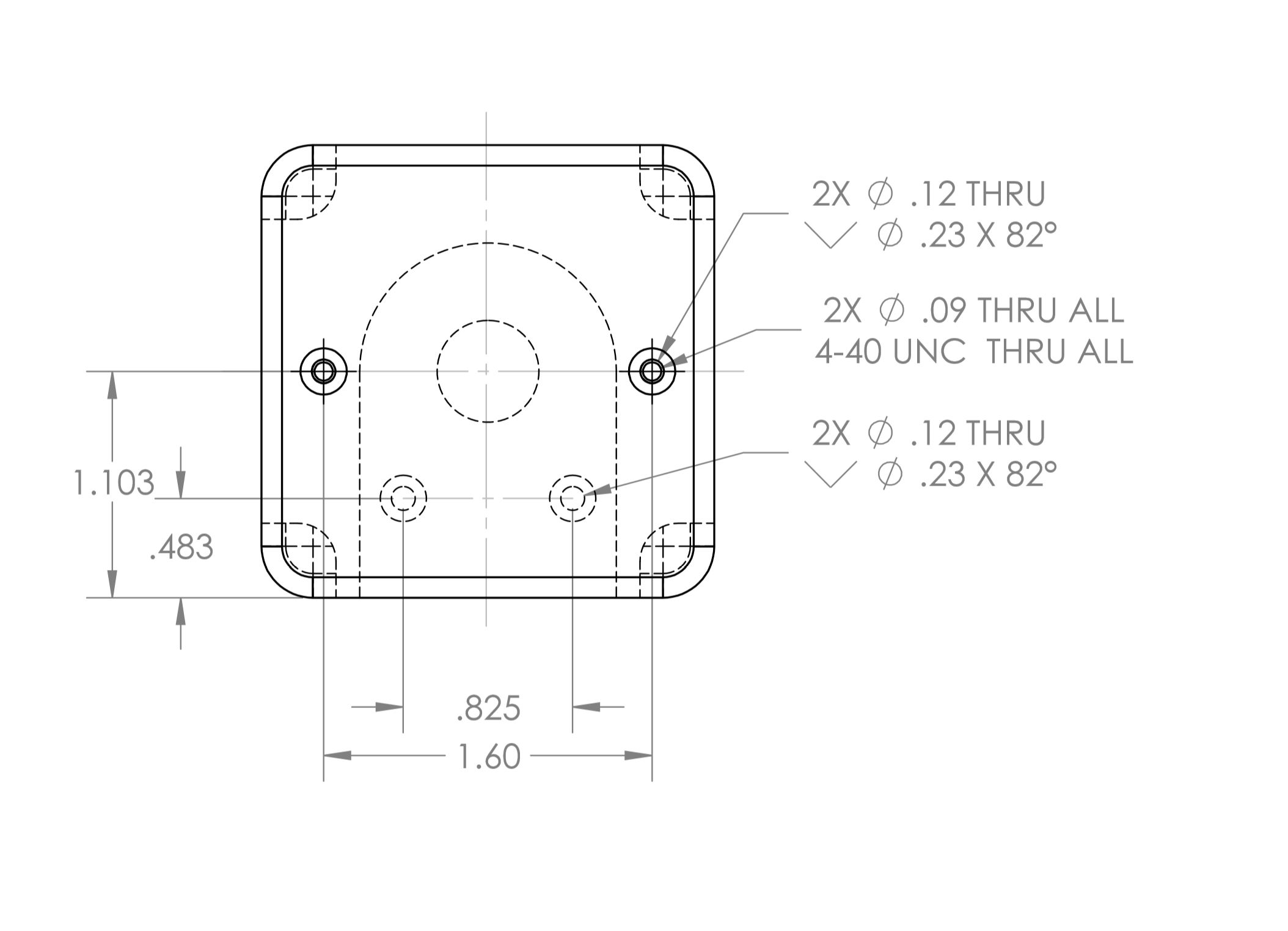 CAD Drawing - Rotary Encoder Cover