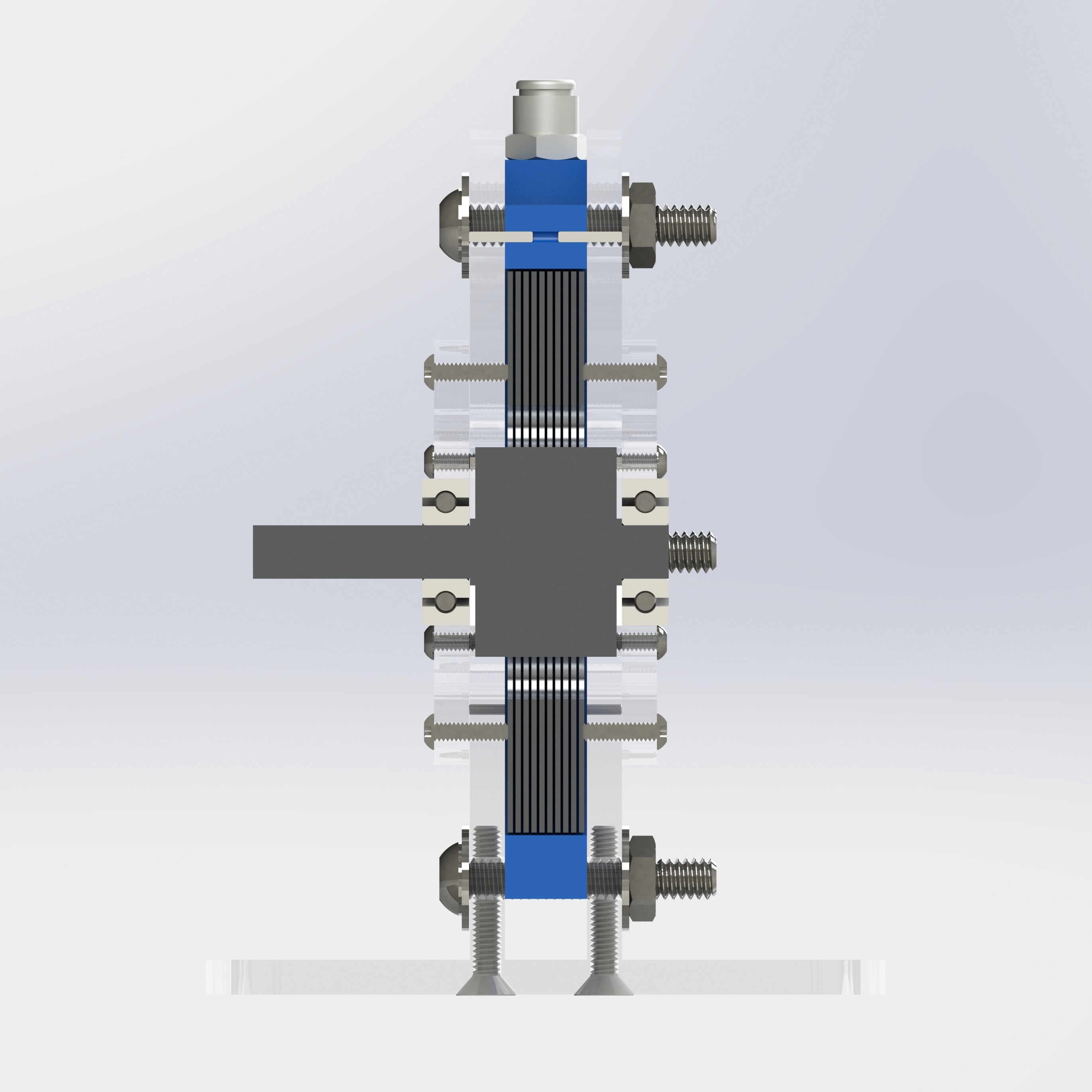 CAD Render - Cross-Sectional Side View